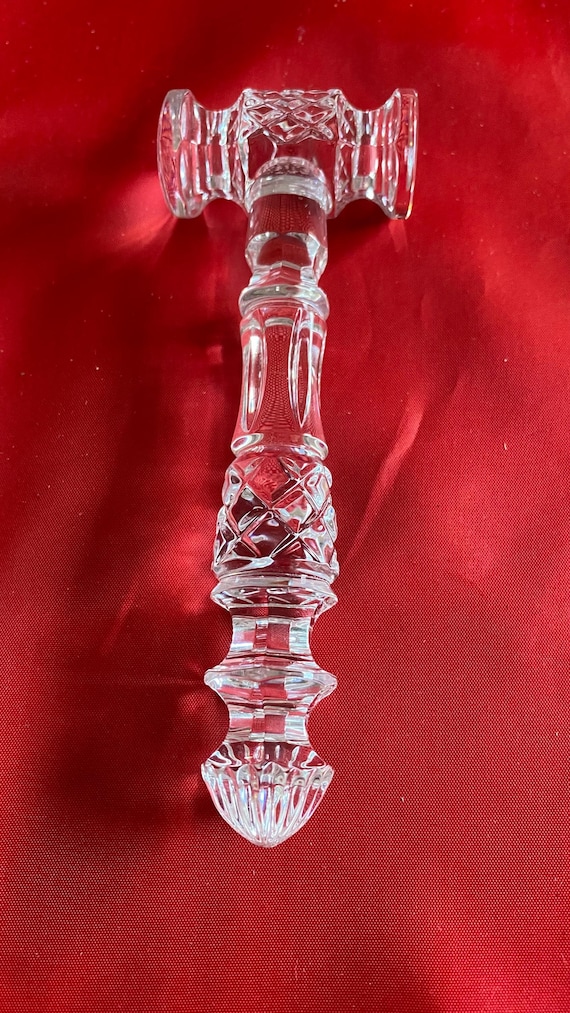 Waterford Crystal Gavel Paperweight, Waterford Presidents Gavel, Waterford Crystal Faceted Judge Gavel, Waterford Hammer