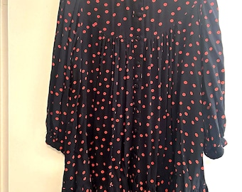 Vintage Zara Polka Dot Babydoll Mini Dress | Flowy Summer Casual Wear