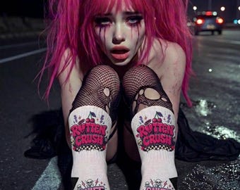 Rotten Crush Sniff Here Socks | Crew Socks