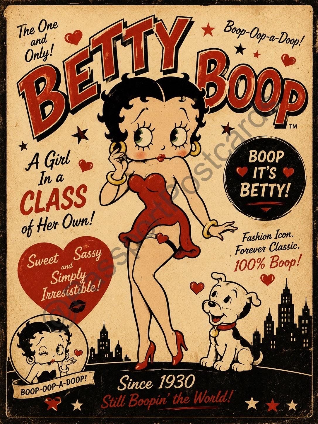 Betty boop poster - Etsy 日本