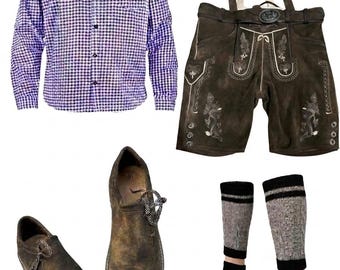 Authentisches Trachten-Outfit aus Wildleder in bayerischer Optik