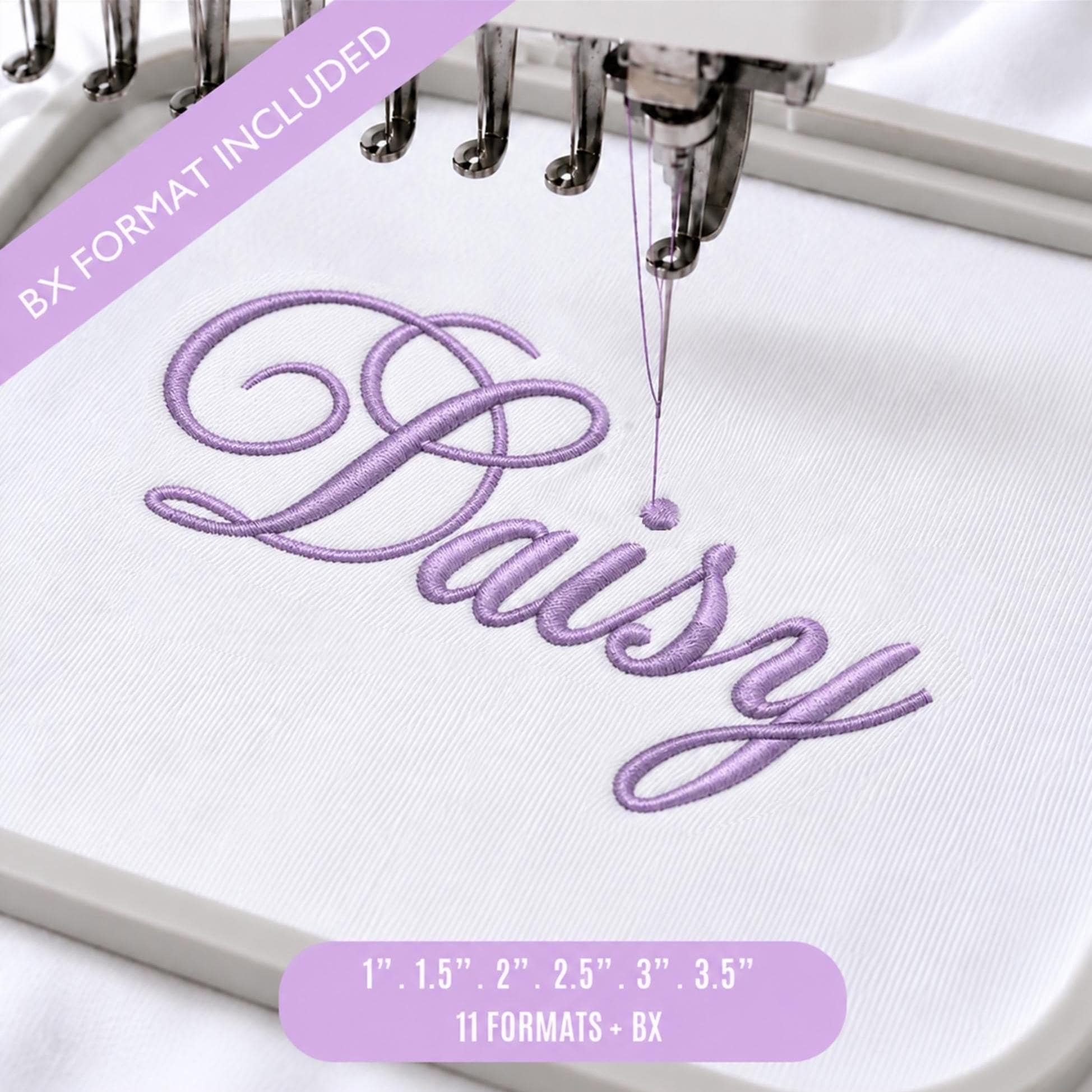 Valentina Flourish Script Embroidery Font, Elegant BX Fon… embroidery font sample