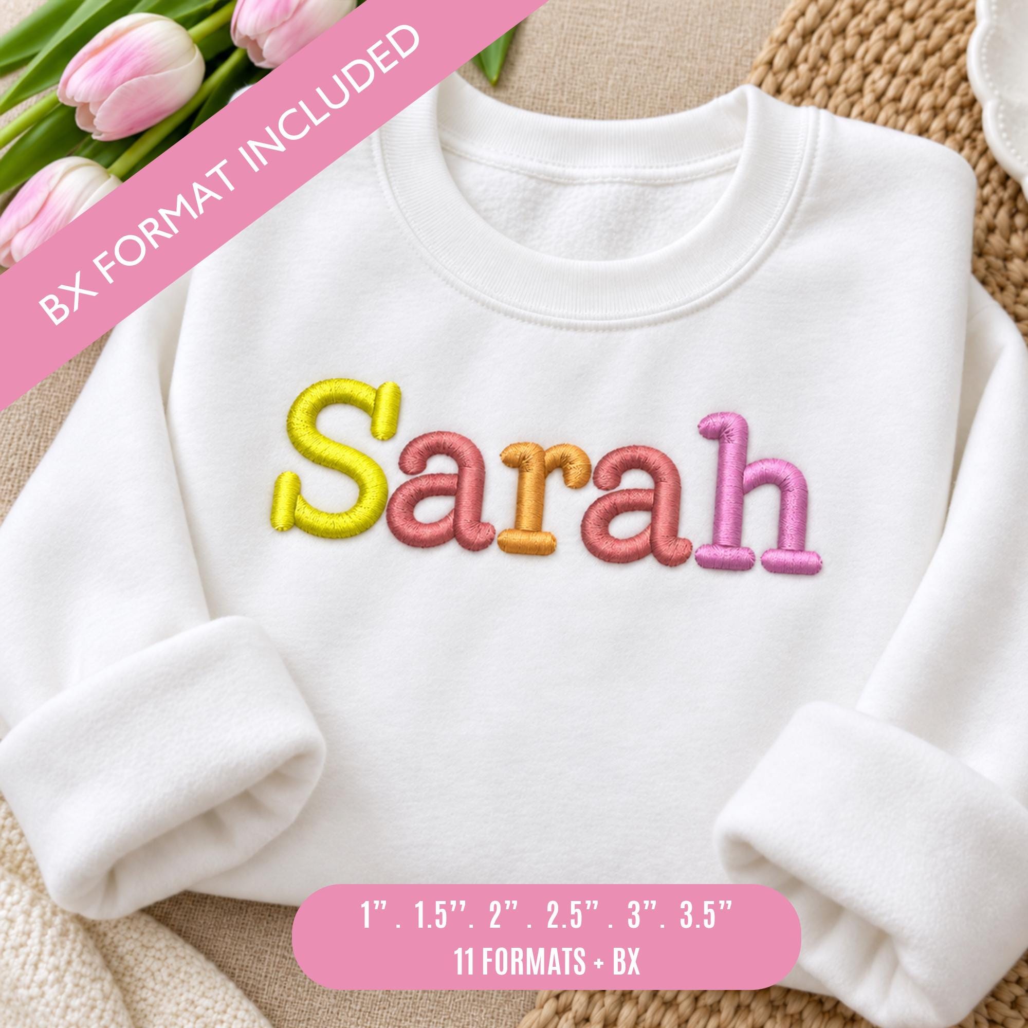 Groovy Puff 3D Embroidery Font BX, Cute Puffy Alphabet Ma… embroidery font sample