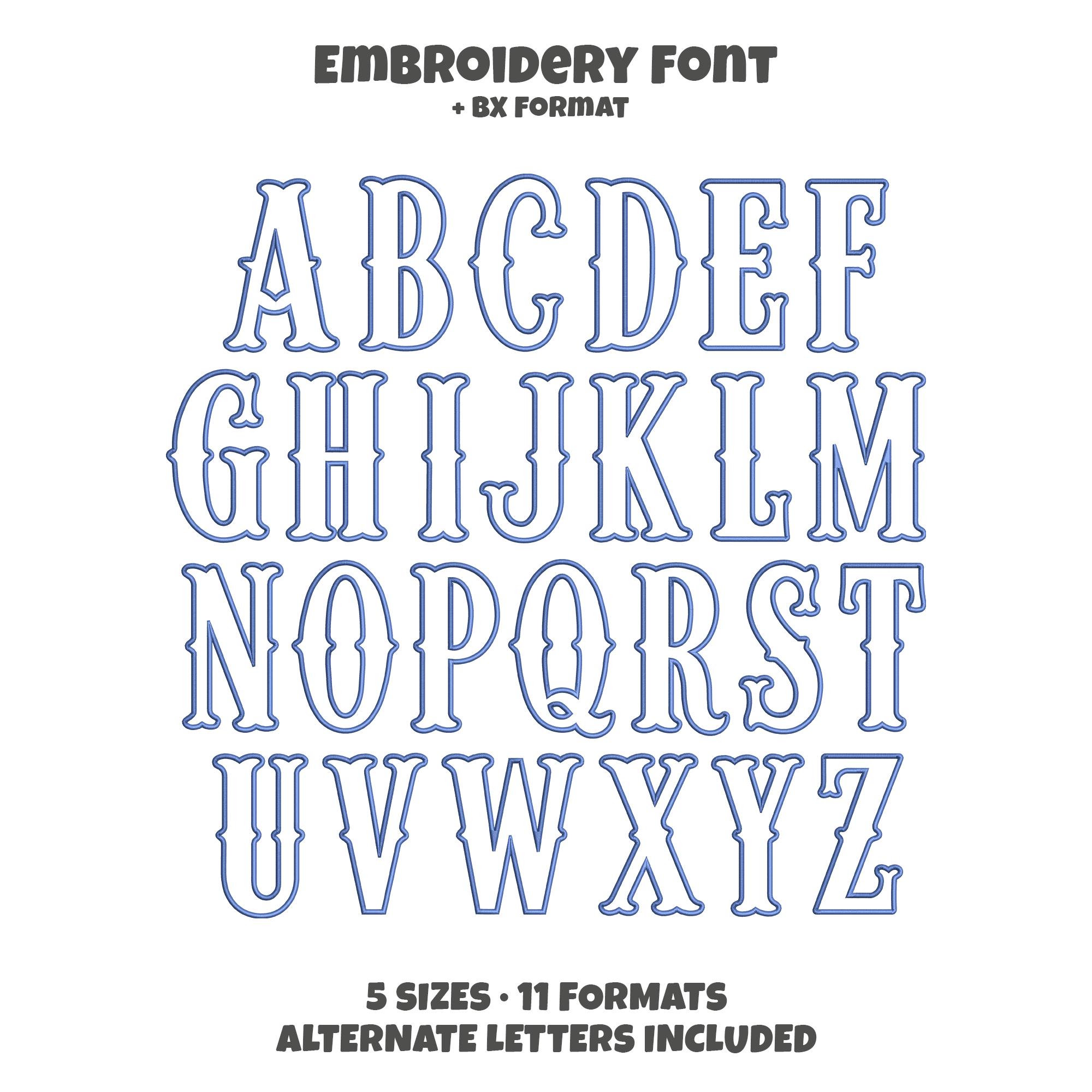 Western Heritage Monogram Embroidery Font BX, Cowboy Mono… embroidery font sample