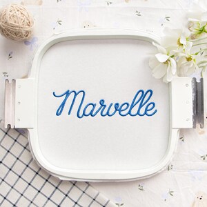 Police de broderie cursive Marvelle, alphabet élégant pour broderie machine cursive, police BX, police de noms, lettres monogrammes, police DST JEF image 4