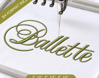 Genevieve Wedding Script Embroidery Font, Elegant BX Font, Flourish Calligraphy Machine Embroidery Alphabet, Bridal Name Font, Pes Dst Vp3