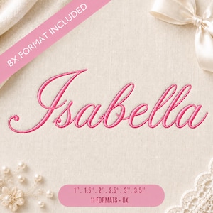 Isabella Grace Script Embroidery Font, Elegant Script BX Font,Cursive Machine Embroidery Alphabet, PES DST Embroidery Font, instant download