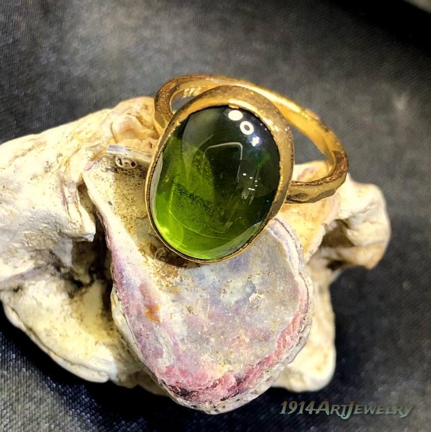 Green stone ring - Etsy 日本