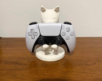 Cat Controller Holder Headphone Stand, Cute Gaming Desk Organizer, Kawaii Cat Headset Stand, Gamer Room Decor, PS5 Xbox Switch