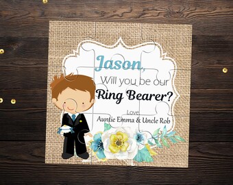 Will You Be My Ring Bearer Invitation Will You Be My Page Boy Personalised Proposal Gift Ask Ring Bearer Puzzle Invitation Usher Invitation