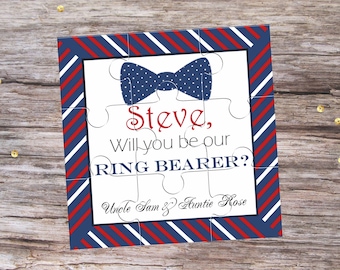 Will You Be My Ring Bearer Proposal Personalised Page Boy Puzzle Invitation Will You Be My Page Boy Proposal Gift Usher Wedding Invitation