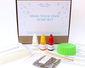 DIY Soap KIT Soap Making Craft Kit Make Your Own Soap Kit Bath Kids Craft Kit Christmas Gift