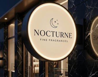 Round Light Box Store front Sign, Outdoor Business Sign, Double Sided Projecting Light Box, LED Light Box Sign Board, Blade Sign
