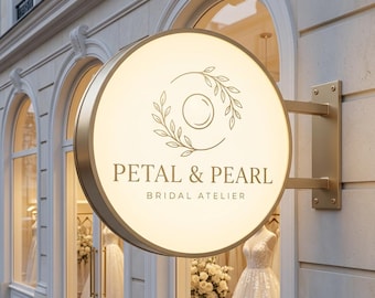 Round Light Box Store front Sign, Double Sided Projecting Light Box, LED Light Box Sign Board, Blade Sign, Outdoor Sign, Circle Custom Sign