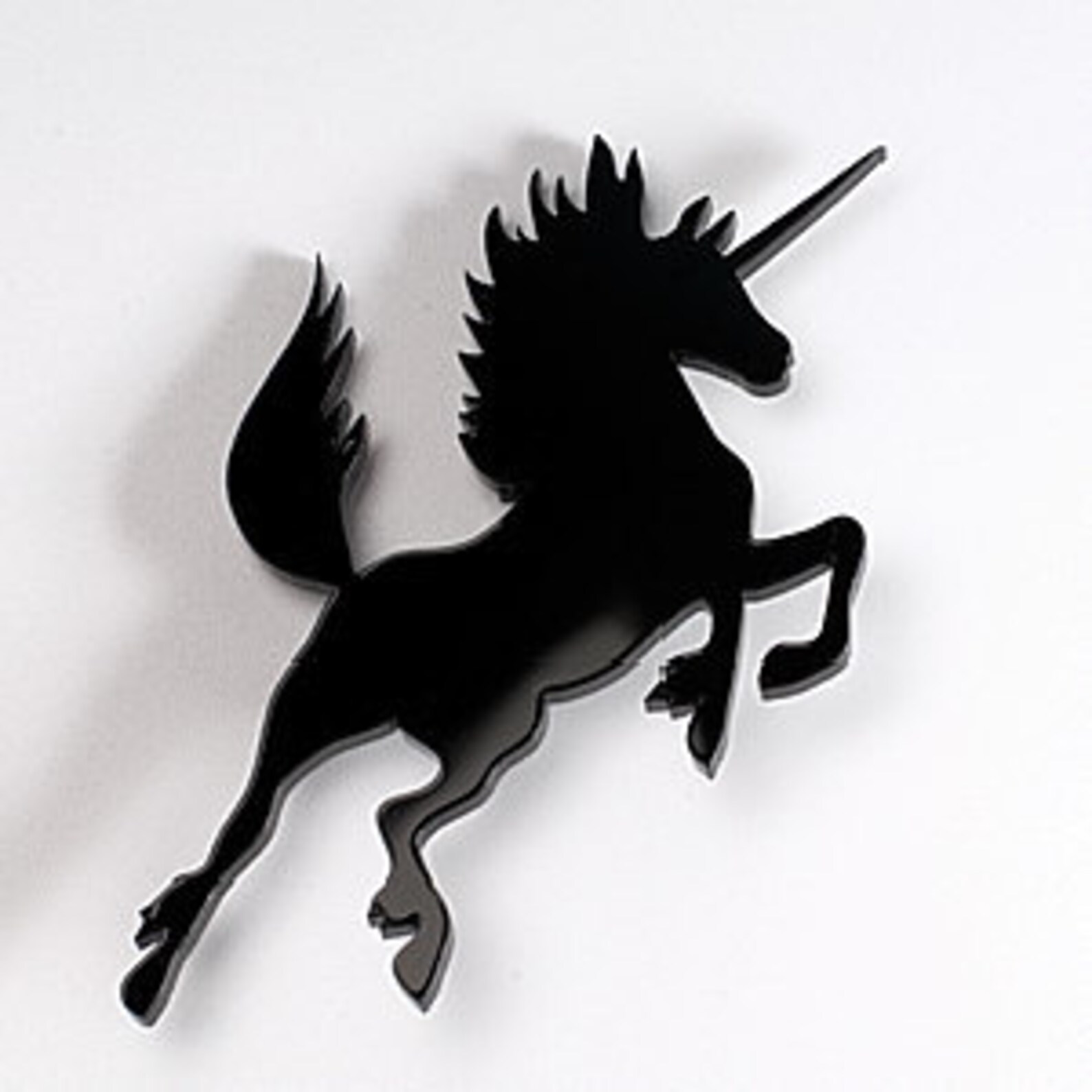 Unicorn Laser Cut Acrylic Brooch acrylic jewelry Black Etsy