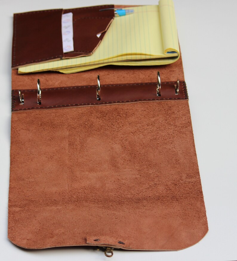 3Ring Binder Cover Full Grain Leather Portfolio Binder Etsy