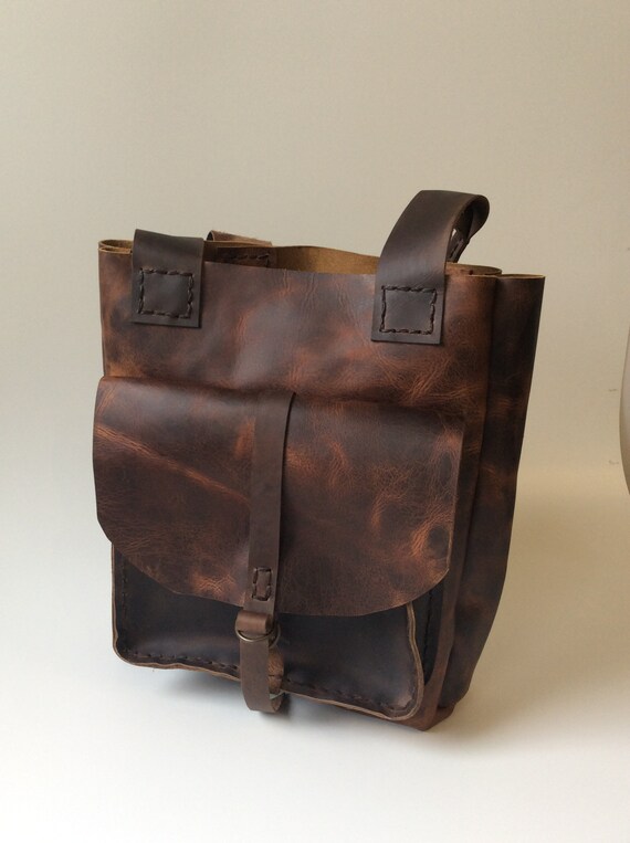 distressed leather backpack for womens