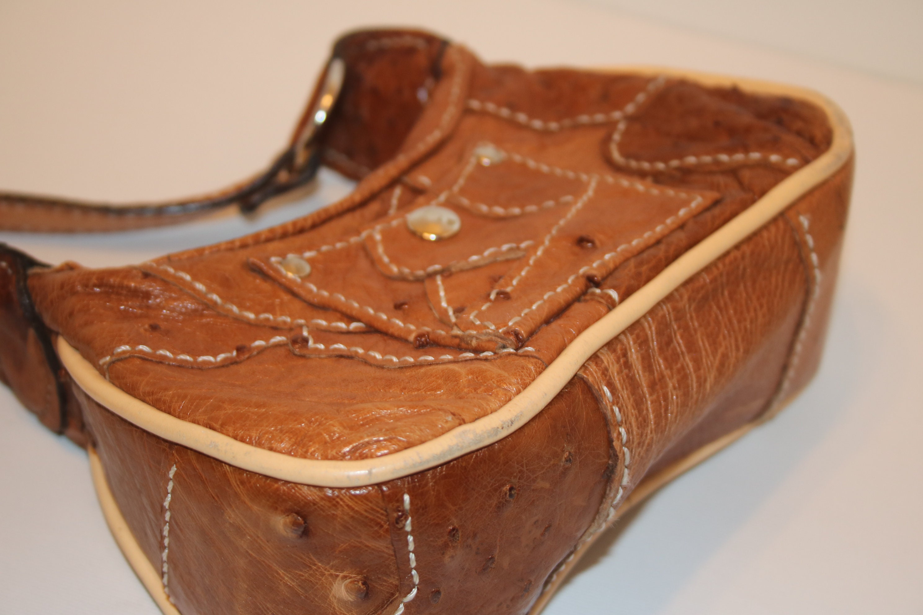 Vintage Leather Mexican Souvenir Purse Pathwork Leather and | Etsy