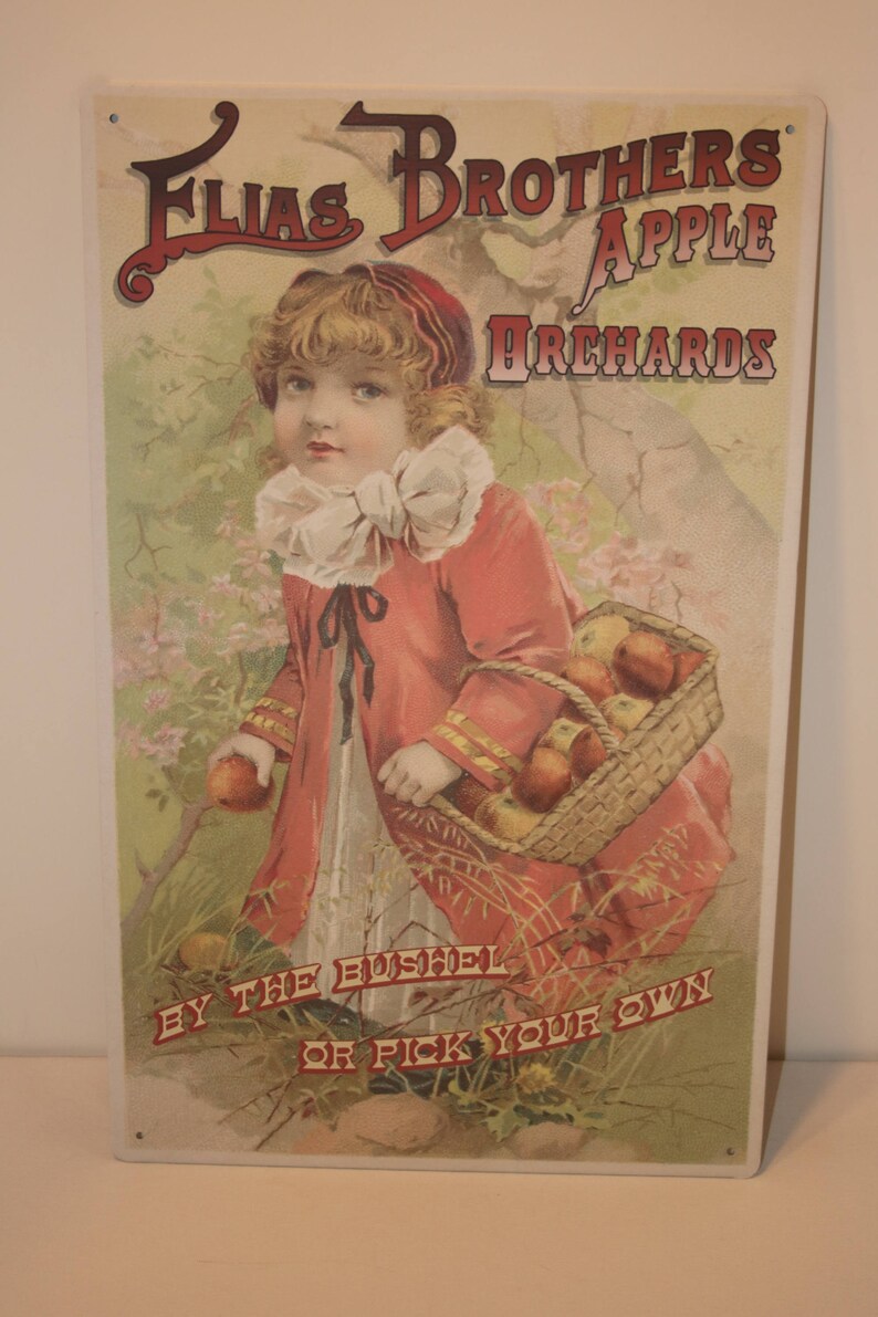Ezra Mertz Flower Seeds Rustic Retro Old Style Tin Sign