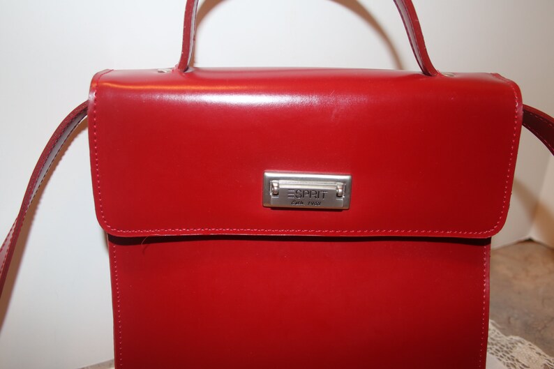 Esprit Vintage Red Purse Shoulder Bag Excellent Condition | Etsy