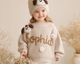 Suéter de bebé cosido a mano / Conjunto suave e hipoalergénico para recién nacidos, regalo sentimental para bebés niños y niñas.