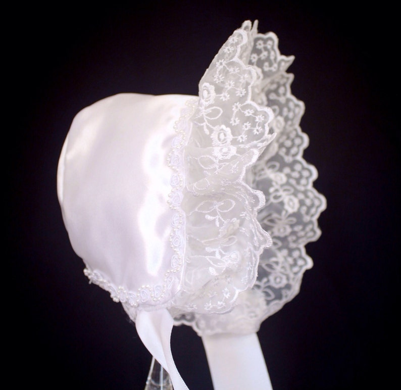 baby girl white satin newborn Etsy