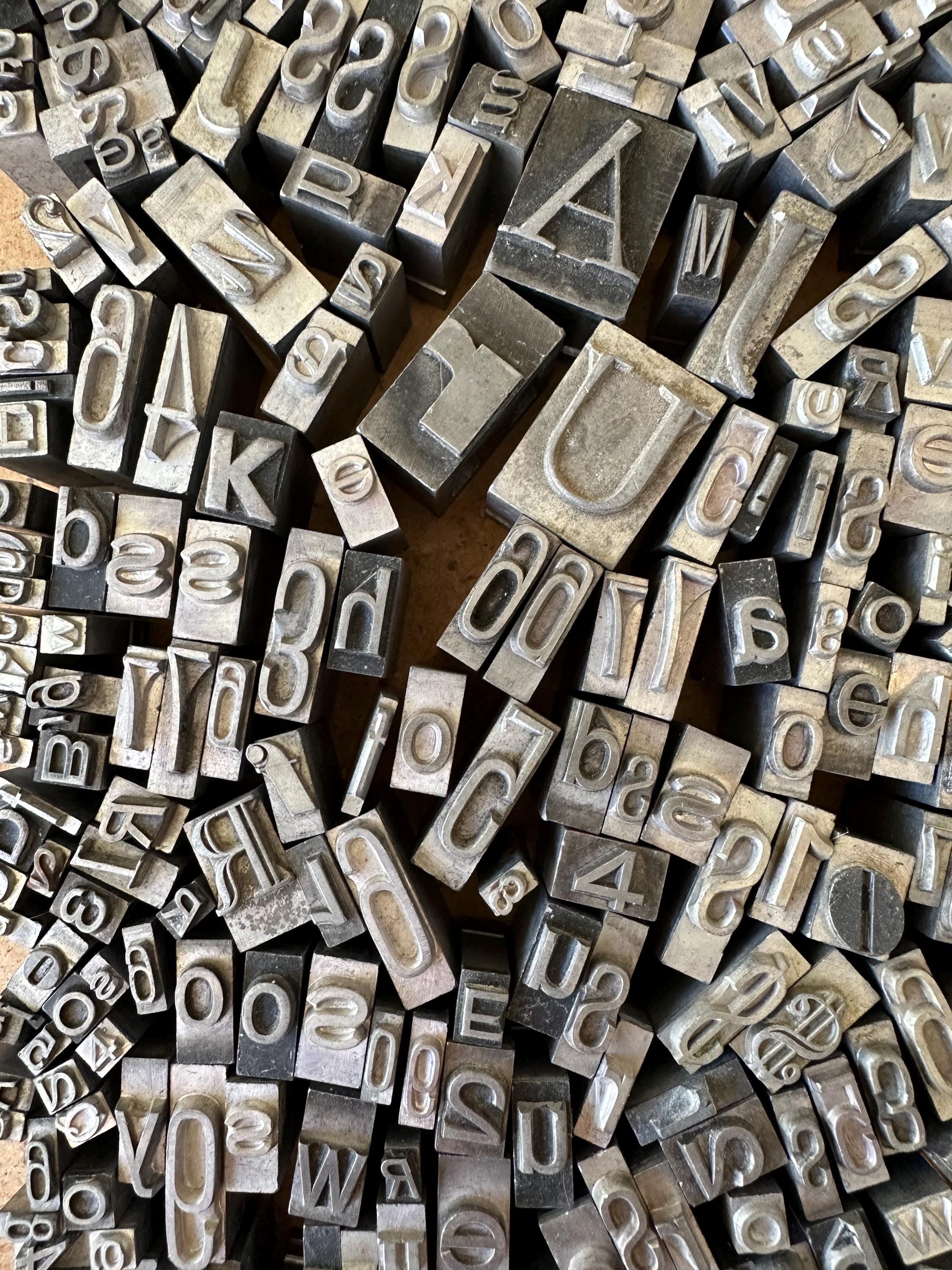 Bulk Lot Metal Letter Press Letters & Symbols - Etsy