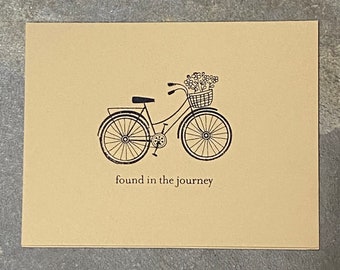 Found in the Journey Bicycle Note Card