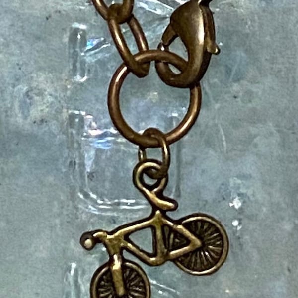 Vintaj Ankle Bracelet With Bronze Bike Charm