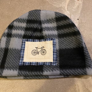 Plaid Flannel Bicycle Beanie