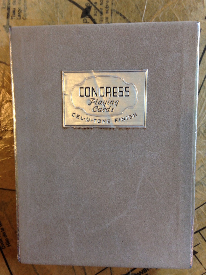 Vintage Congress Playing Cards Set - Etsy