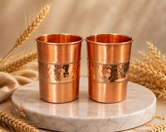 Custom Engraved Copper Bottle Gift Set with 2 Tumblers, Personalized Copper Water Bottle, Unique Wedding Gift for Couple, Housewarming