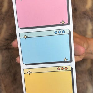 Retro web window notepad with bright colors