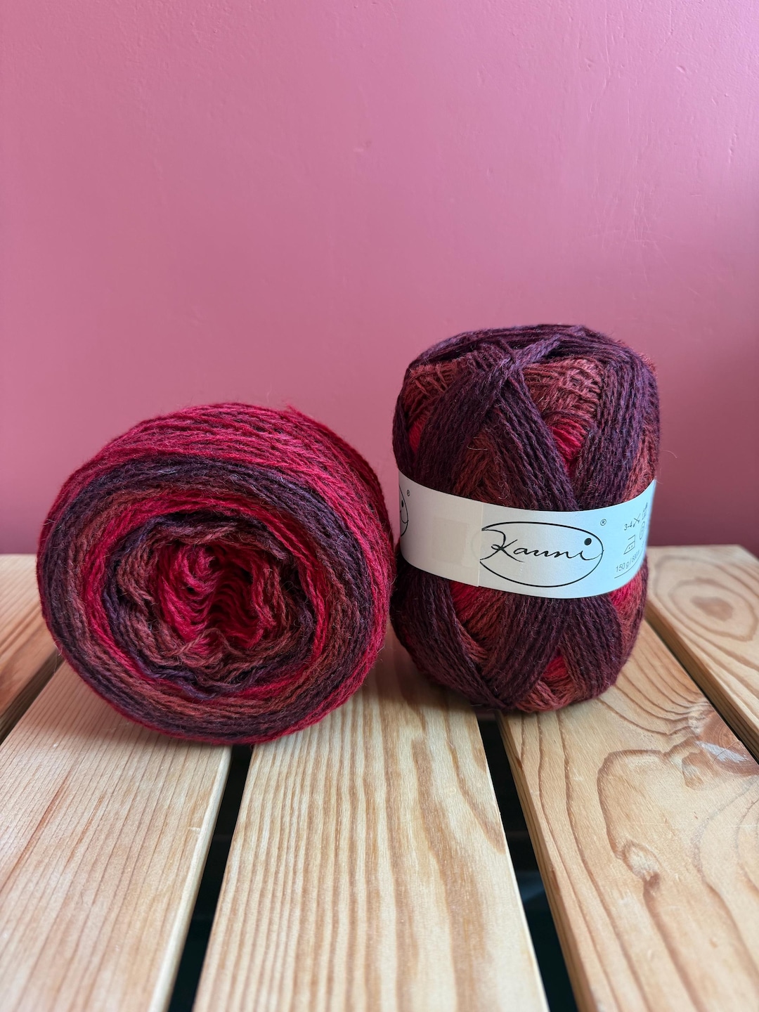 Garnet Gradient Kauni Gradient Yarn “night Garnet” – 100% Estonian Wool – Gradient Ball ...
