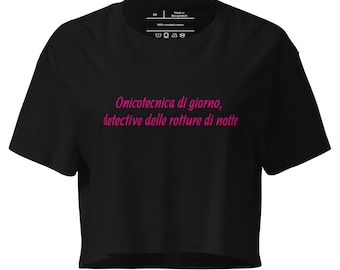 Kurzärmeliges T-Shirt für Nageldesignerinnen, Kosmetikerinnen und alle, die in Schönheitssalons arbeiten.