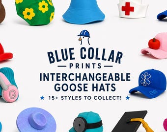 Interchangeable Goose Hats Set - 15+ Mini Hat Styles for Desk Goose