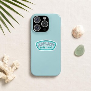 Ron Jon Surf Shop logo Slim Phone Case | Retro Beach Sticker Design image 5