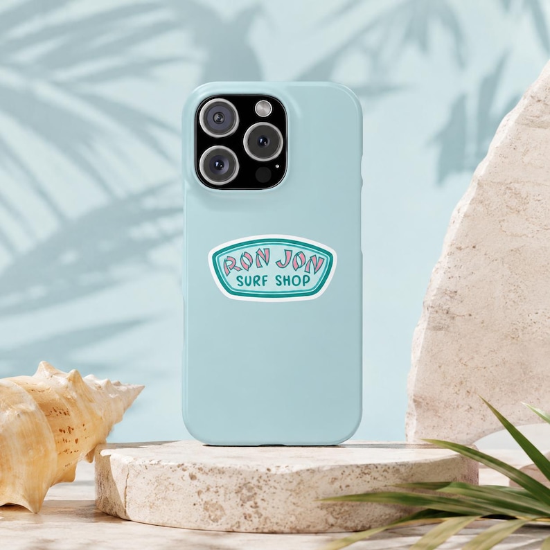 Ron Jon Surf Shop logo Slim Phone Case | Retro Beach Sticker Design image 1