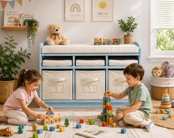 Planos para cajas de juguetes infantiles: Cesta de almacenamiento de madera para hacer tú mismo (Descarga en PDF)