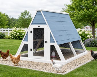 A-Frame Chicken Coop Plans PDF, DIY Backyard Hen House with Run, Chicken Tractor Build Guide, Woodworking Plans, Instant Digital Download