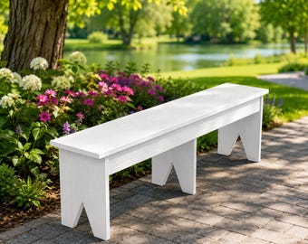 Plano para construir un banco de madera: Banco de exterior, muebles de patio para bricolaje (Descarga en PDF)