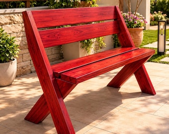 Plano para banco de exterior, carpintería moderna para aficionados, madera de 2x6 (descarga en PDF)