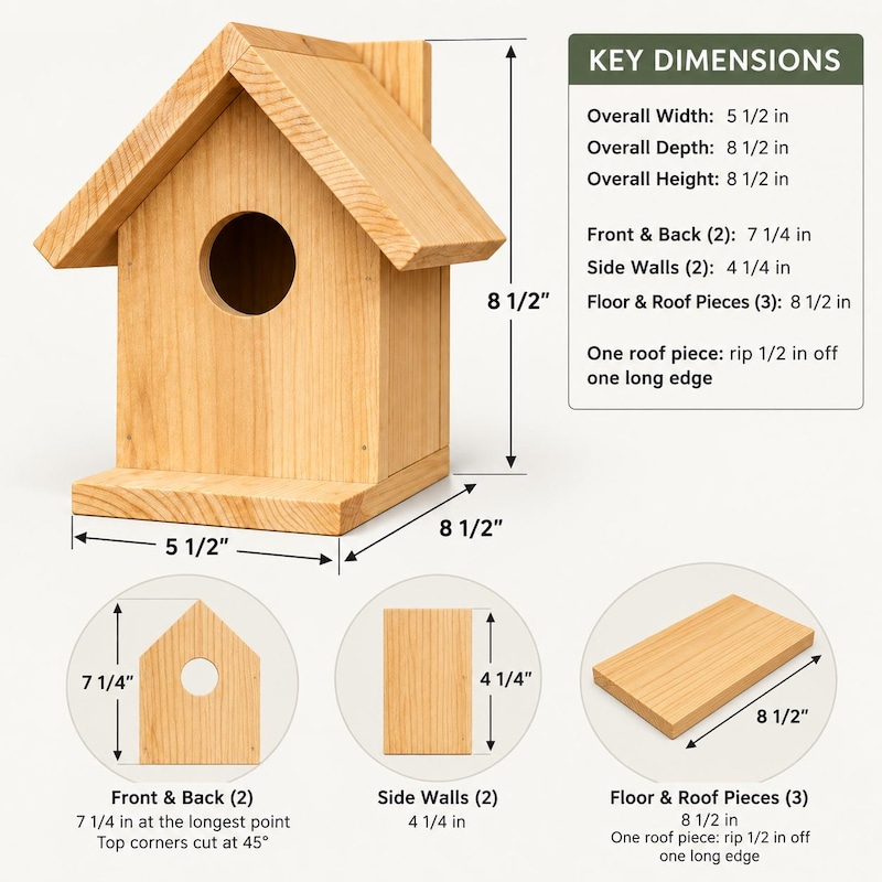 Birdhouse Template Wood - Etsy