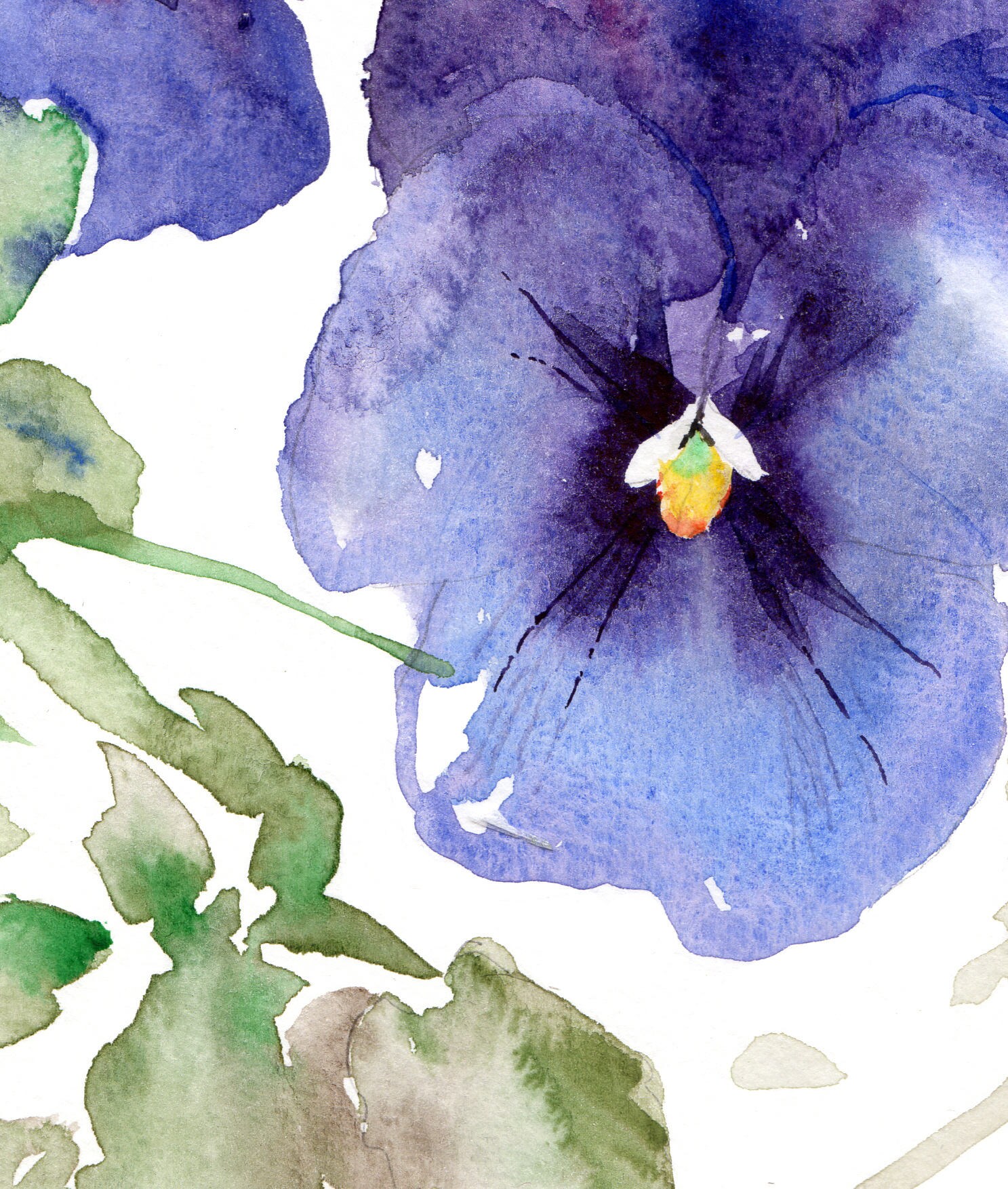 Violets FLOWERS GICLEE Print of original watercolor flower Etsy