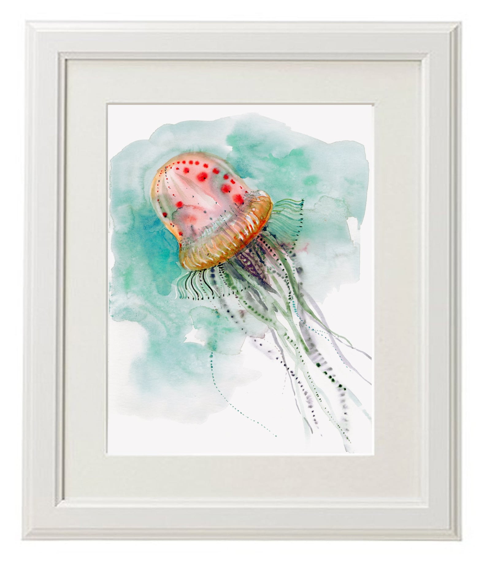 Jellyfish Print Deep Sea Creatures Underwater World - Etsy
