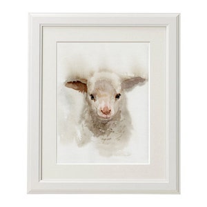 Lamb print Nursery art, GICLEE print, baby shower gift image 4