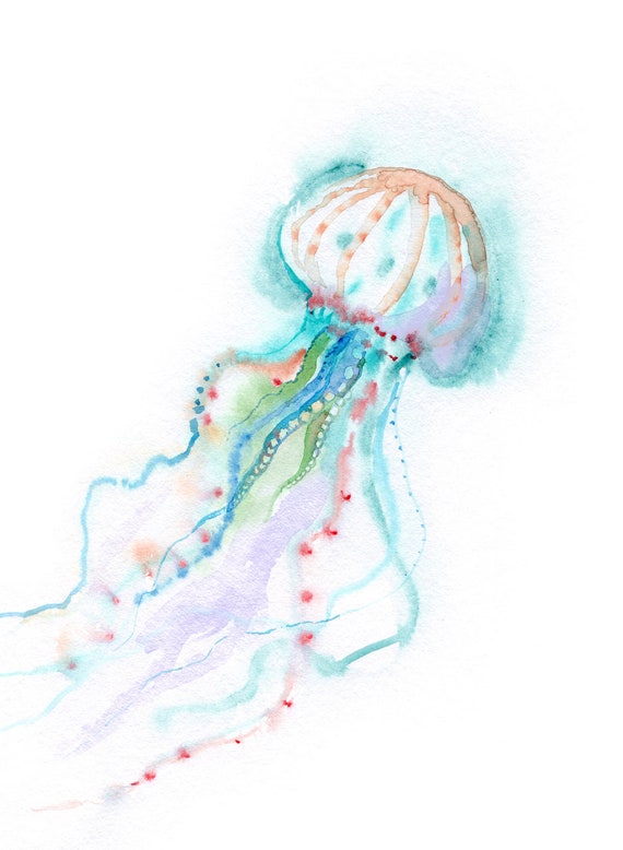Jellyfish Print Sea Life Art Diving-lover Gift Deep Sea - Etsy Jellyfish Print Sea Life Art Diving-lover Gift Deep Sea - Etsy