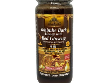 Organic Red Ginseng & Shilajit Honey Blend - 16oz
