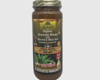 Organic Aloe Vera with Flaxseed Infused Honey Blend - 16oz