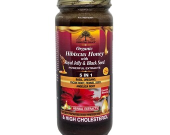 Organic Hibiscus Infused Honey Blend - 16oz